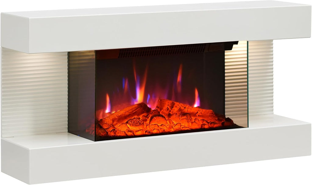 IDA - Chimenea Eléctrica De Pared, 1800 W, Chimenea Eléctrica Decorativa