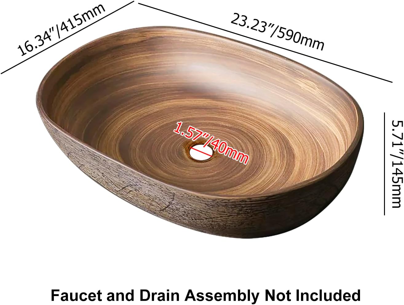 Lavabo Homary Oval Terra