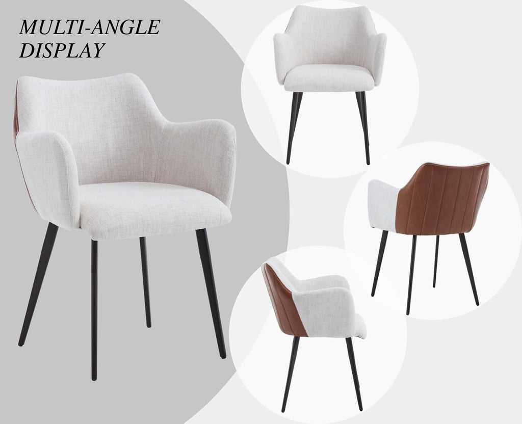 Chairus Juego De 2 Sillas De Comedor Cuero PU