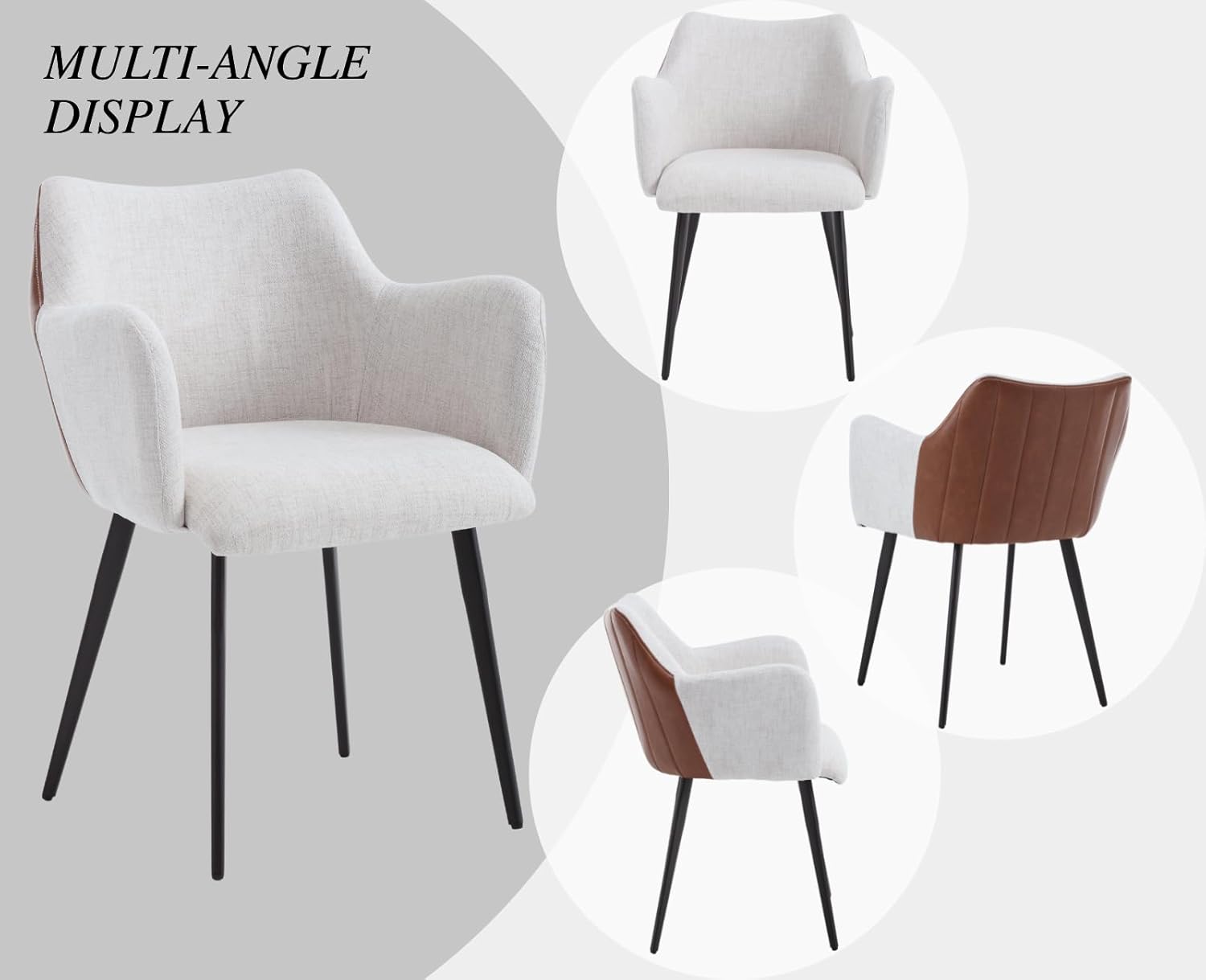 Chairus Juego De 2 Sillas De Comedor Cuero PU