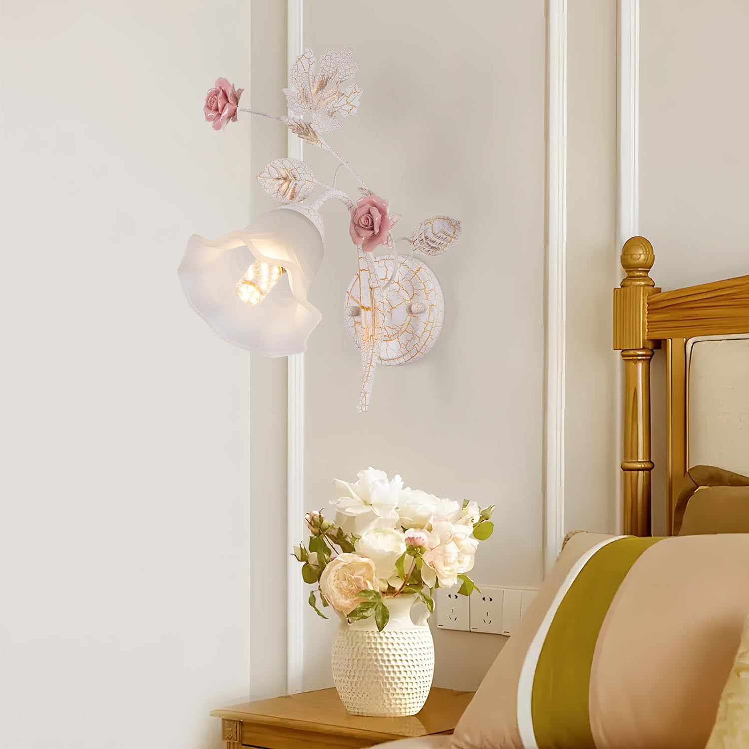 Retro Flores Aplique Pared Interior