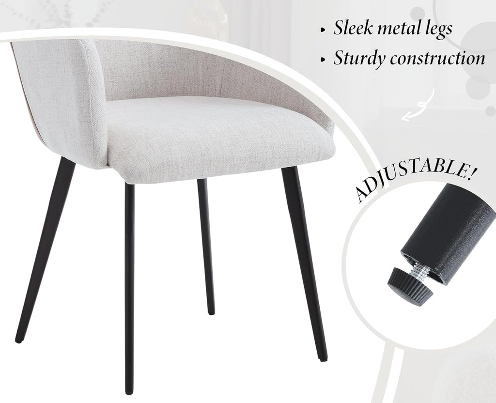 Chairus Juego De 2 Sillas De Comedor Cuero PU