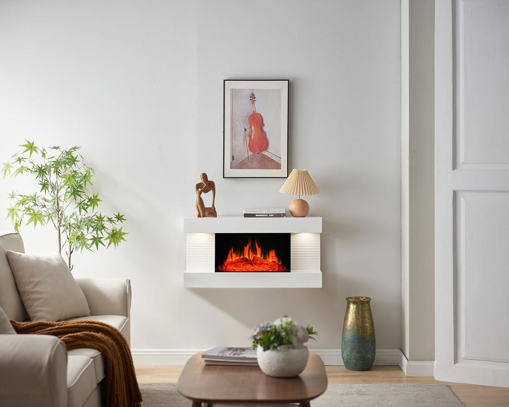 IDA - Chimenea Eléctrica De Pared, 1800 W, Chimenea Eléctrica Decorativa