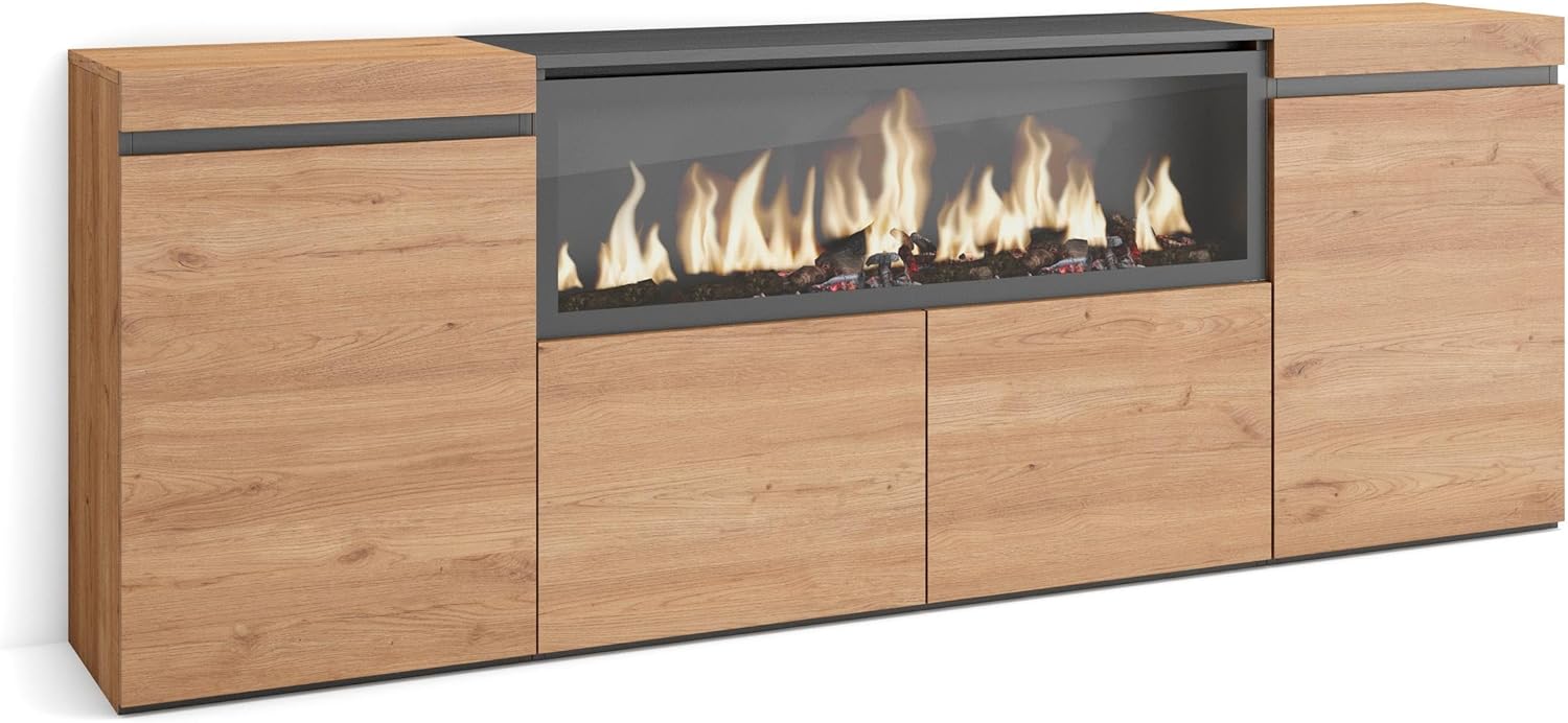  Chimenea Eléctrica XXL  Roble