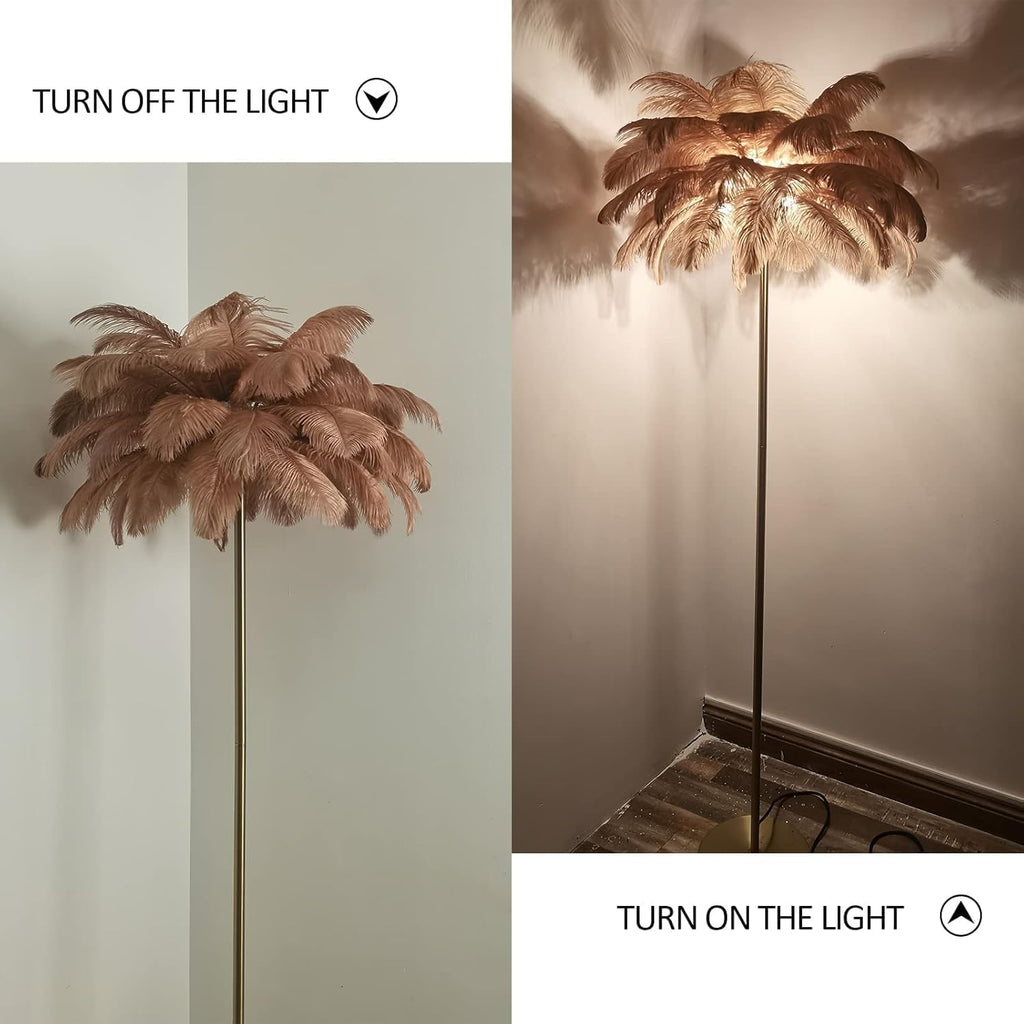 Lámpara De Pie Ostrich Plume Grandeur