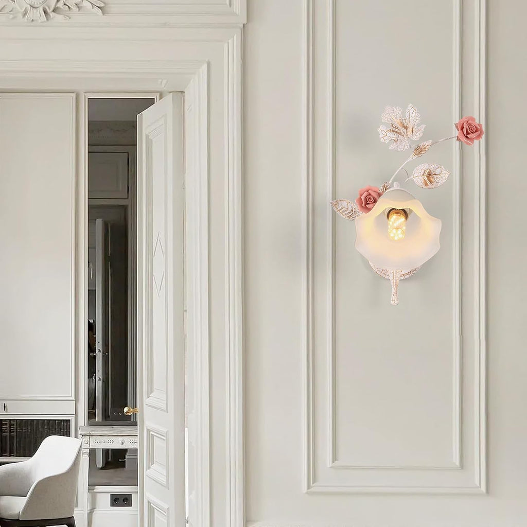 Retro Flores Aplique Pared Interior