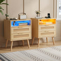 Juego De 2 Mesitas Rattan & Oak Heritage