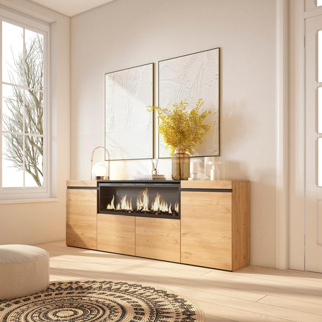  Chimenea Eléctrica XXL  Roble