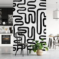 Papel Monochrome Abstract Lines