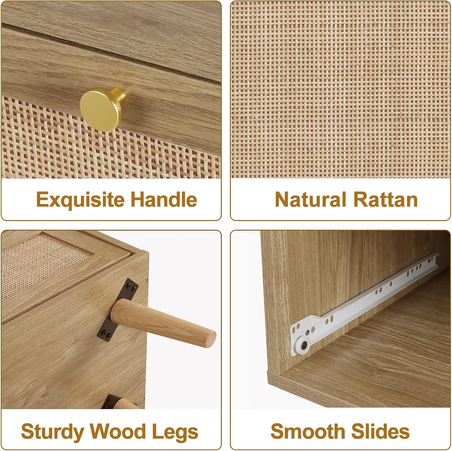 Cajoneras Rattan & Oak Heritage