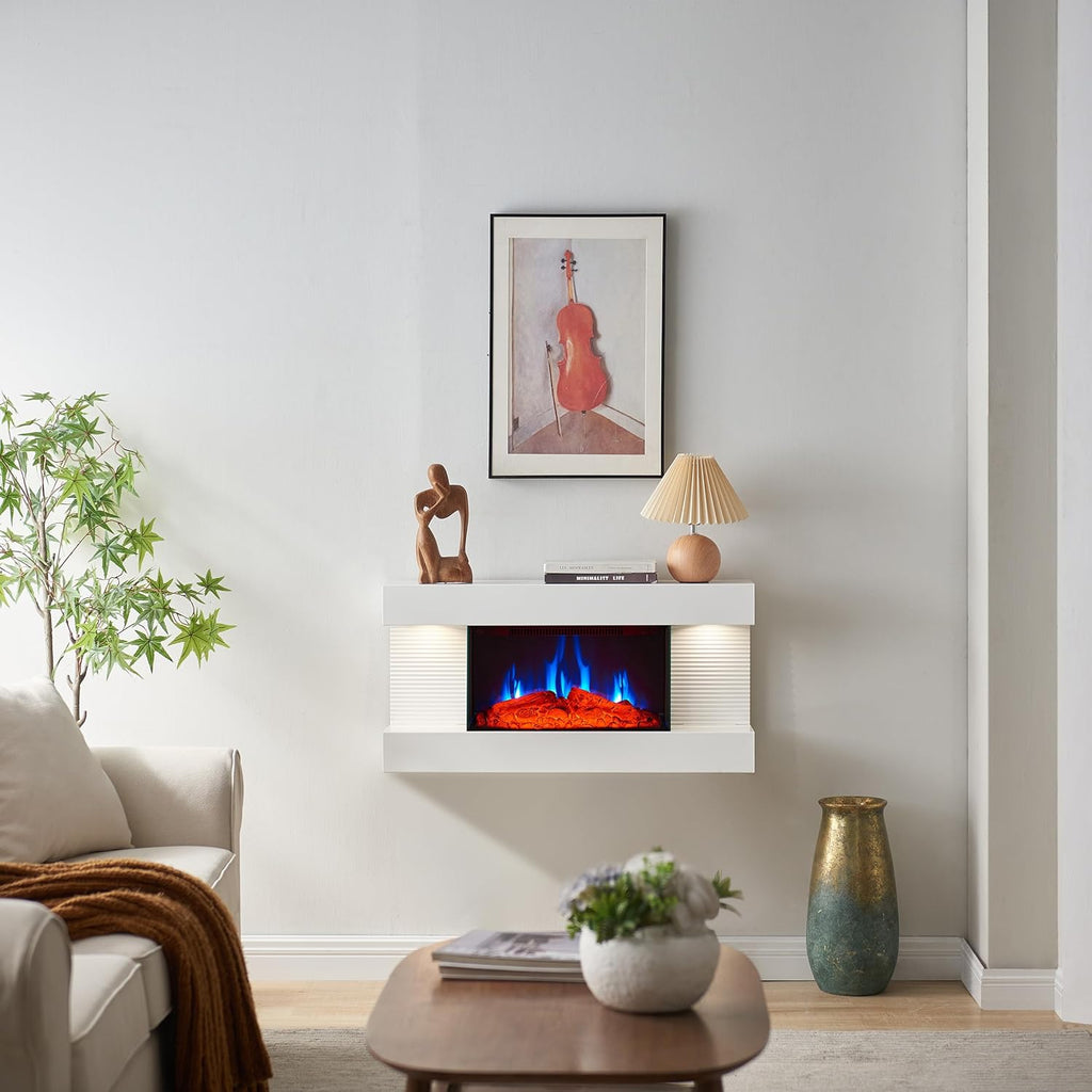 IDA - Chimenea Eléctrica De Pared, 1800 W, Chimenea Eléctrica Decorativa